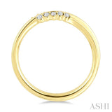 1/6 Ctw Split Double Spring Coil Round Cut Diamond Open Fashion Ring in 10K Yellow Gold