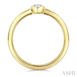 1/5 Ctw Bezel Set Heart Cut Diamond Fashion Ring in 14K Yellow Gold