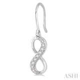 1/6 Ctw Round Cut Diamond Infinity Petite Earrings in 14K White Gold