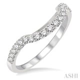 1/3 ctw Round Cut Diamond Wedding Band in 14K White Gold