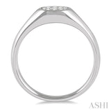 1/8 Ctw Oval Shape Lovebright Diamond Ring in 14K White Gold