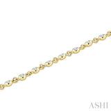 1 Ctw Bezel Set Round Cut Diamond Station Bracelet in 14K Yellow Gold