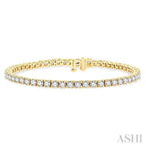 5 Ctw Round Cut Diamond Tennis Bracelet in 14K Yellow Gold