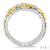 1/3 Ctw Round Cut Diamond Fashion Band in 14K White and Yellow Gold