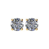 14K Yellow Gold 1 1/2 CTW Natural Diamond Earrings