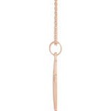 14K Rose Cross 18" Necklace