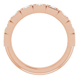 14K Rose 3/4 CTW Natural Diamond Anniversary Band
