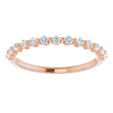 14K Rose 1/5 CTW Natural Diamond Anniversary Band