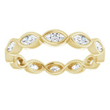 14K Yellow 3/4 CTW Natural Diamond Eternity Band Size 7