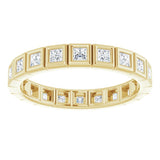 14K Yellow 5/8 CTW Natural Diamond Eternity Band Size 6