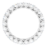 14K White 2 CTW Natural Diamond Eternity Band