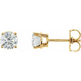 14K Yellow Gold 6 mm Stuller Lab-Grown Moissanite Earrings