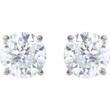 14K White 6 mm Stuller Lab-Grown Moissanite Stud Earrings