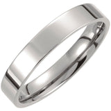 Titanium 4 mm Comfort-Fit Flat Band Size 8.5