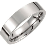 Titanium 6 mm Comfort-Fit Flat Band Size 9.5
