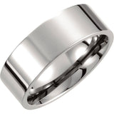 Titanium 8 mm Comfort-Fit Flat Band Size 8
