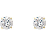 14K Yellow Gold 1 1/2 CTW Natural Diamond Earrings