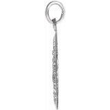 14K White 15x11 mm Oval Miraculous Medal