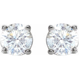 Platinum 1/2 CTW Natural Diamond Earrings