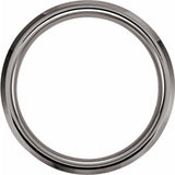 Tungsten 6 mm Beveled-Edge Inlay Band Size 8