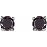 14K White 1/5 CTW Natural Black Diamond Stud Earrings