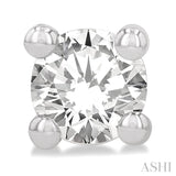 1/10 Ctw Round Cut Diamond Stud Earrings in 14K White Gold
