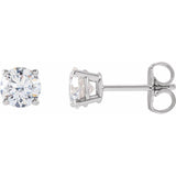 14K White Gold 1 CTW Lab-Grown Diamond Earrings