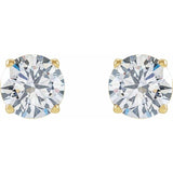14K Yellow Gold 2 CTW Lab-Grown Diamond Earrings