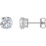 14K White Gold 2 CTW Lab-Grown Diamond Earrings