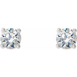 14K White Gold 1/3 CTW Lab-Grown Diamond 4-Prong Stud Earrings