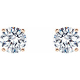 14K Rose Gold 1/2 CTW Lab-Grown Diamond 4-Prong Stud Earrings