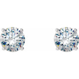 14K White Gold 5/8 CTW Lab-Grown Diamond 4-Prong Stud Earrings