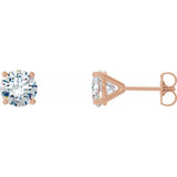 14K Rose Gold 2 CTW Lab-Grown Diamond 4-Prong Stud Earrings