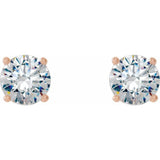 14K Rose Gold 2 CTW Lab-Grown Diamond 4-Prong Stud Earrings