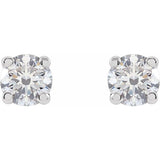 14K White Gold 1/8 CTW Lab-Grown Diamond Earrings