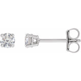 14K White Gold 1/8 CTW Lab-Grown Diamond Earrings