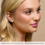 14K Yellow Gold 1/8 CTW Lab-Grown Diamond Stud Earrings