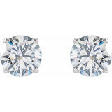 14K White Gold 2 1/2 CTW Lab-Grown Diamond Earrings