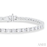 5 1/2 Ctw East West Oval Cut Diamond Fashion Tennis bracelet in 14K White Gold