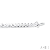 5 1/2 Ctw East West Oval Cut Diamond Fashion Tennis bracelet in 14K White Gold