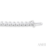 6 Ctw East West Emerald Cut Diamond Fashion Tennis Bracelet in 14K White Gold