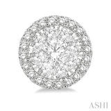 3/4 Ctw Lovebright Round Cut Diamond Stud Earrings in 14K White Gold