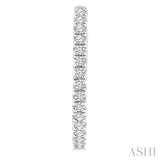 3/4 Ctw French Pave Set Round Cut Diamond Fashion Half Hoop Earrings in 14K White Gold