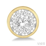 3/4 Ctw Lovebright Round Cut Diamond Stud Earrings in 14K Yellow and White Gold