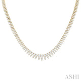 5.00 ctw Graduated Round Cut Waterfall Diamond Necklace in 14K Yellow Gold