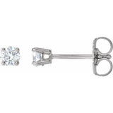 Sterling Silver 1/6 CTW Natural White Diamond Earrings