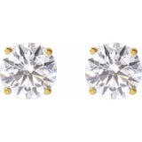 14K Yellow Gold 2 1/2 CTW Lab-Grown Diamond Earrings