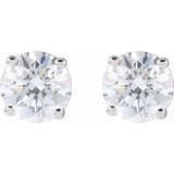 14K White Gold 4 CTW Lab-Grown Diamond Earrings
