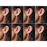 Platinum 7 mm Lab-Grown Ruby Earrings