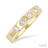 3/8 ctw Mixed Shape Diamond Cut Fashion Band in 14K Yellow Gold